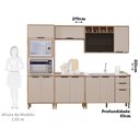 Ver imagem 2 de Cozinha Modulada Compacta 5 Peças com Espaço para Forno e Micro-ondas sem Tampo Aspen Luciane Móveis