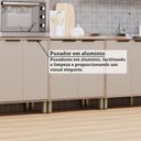 Ver imagem 5 de Cozinha Modulada Compacta 5 Peças com Espaço para Forno e Micro-ondas sem Tampo Aspen Luciane Móveis