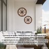 Roda de Carroça Decorativa Area Rustica Churrasqueira Placa Decorativa Grande 67cm - 6