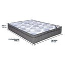 Ver imagem 3 de Cama Box Baú Bege e Colchão Iso Superpocket Molas Ensacadas Casal Ortobom