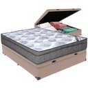 Ver imagem 5 de Cama Box Baú Bege e Colchão Iso Superpocket Molas Ensacadas Casal Ortobom