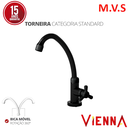 Ver imagem 2 de Torneira Cozinha de Mesa Bica Alta Móvel Linha Vienna Abs Bitola 1/2'' Cor Preto Durín
