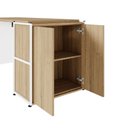 Ver imagem 6 de Mesa Escrivaninha 170cm X 60cm e Armário 2 Portas F5 Office Cor:macadâmia com Branco