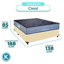 Ver imagem 3 de Cama Box Bege Casal + Colchão Molas Ensacadas Petrus Paropas
