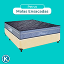 Ver imagem 4 de Cama Box Bege Casal + Colchão Molas Ensacadas Petrus Paropas