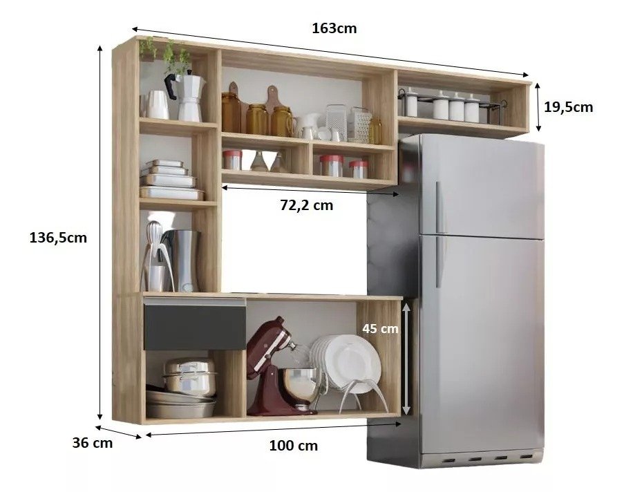 Cozinha Compacta Sol 5 Portas 1 Gav:teka - 2