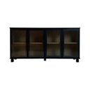 Ver imagem 2 de Aparador Buffet 4 Portas de Vidro Canelado 158,2cm com Pés Paris Preto/Riviera