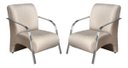Ver imagem 3 de Conjunto Sevilha 2 Poltronas + 1 Namoradeira Braço Metal Decoração Recepção Sala - Linho Bege