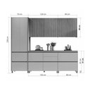 Ver imagem 7 de Cozinha Modulada Nesher Rainha Gourmet 5 Peças (2aéreos+2balcões+1paneleiro) C5p33 Branca/nature-