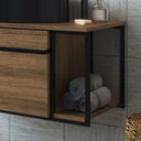 Ver imagem 6 de Gabinete Suspenso para Banheiro 1 Pt Basc P1019 Preto Mell Pp