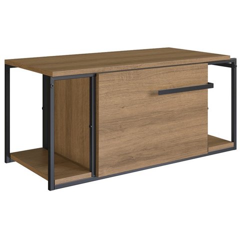 Gabinete Suspenso para Banheiro 1 Pt Basc P1019 Preto Mell Pp