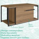 Ver imagem 3 de Gabinete Suspenso para Banheiro 1 Pt Basc P1019 Preto Mell Pp