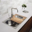 Ver imagem 5 de Cuba Tramontina Morgana 60 Fx de Sobrepor em Aço Inox 69x49 com Acessórios