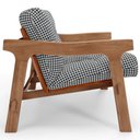 Ver mais imagens de Kit 04 Poltronas Decorativa Fixa para Sala Living Ikary L02 Canela Pied Poule - Lyam Decor