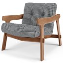 Ver imagem 7 de Kit 04 Poltronas Decorativa Fixa para Sala Living Ikary L02 Canela Pied Poule - Lyam Decor