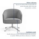 Ver imagem 5 de Kit 2 Poltronas Giratórias Linho Premium Base Alumínio Juliana