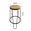 Ver imagem 5 de Conjunto Industrial 150cm Guatemala Aparador com 3 Banquetas Industriais Base Ferro Preto