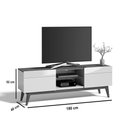 Ver imagem 4 de Rack Classic 2 Gavetas 1.8 Imcal 11875 Off White Freijó Sala