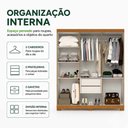 Ver imagem 5 de Guarda-Roupa Casal Canadá 6 Portas 100% MDF - Linhamobília Cinamomo