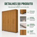 Ver imagem 3 de Guarda-Roupa Casal Canadá 6 Portas 100% MDF - Linhamobília Cinamomo
