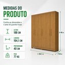 Ver imagem 4 de Guarda-Roupa Casal Canadá 6 Portas 100% MDF - Linhamobília Cinamomo