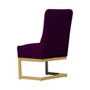 Ver imagem 2 de Cadeira Valentina Sala de Jantar Veludo Roxo Base Dourada - Belliv Decor