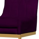 Ver imagem 3 de Cadeira Valentina Sala de Jantar Veludo Roxo Base Dourada - Belliv Decor