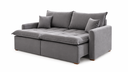 Ver imagem 1 de Sofá Cama Roma 100% Rebatível e Retrátil Luxo com Almofadas Decorativas:Veludo Cinza/1,9