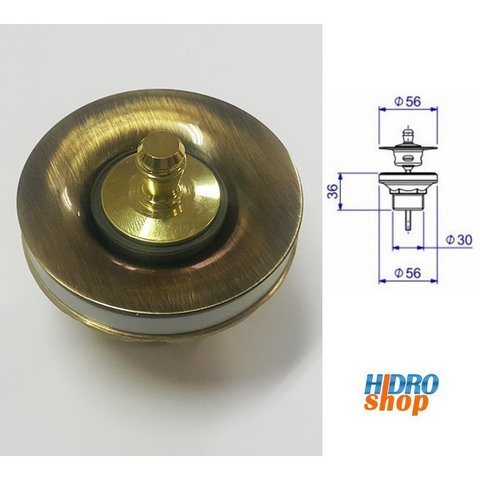 Válvula de Escoamento Luxo Deca Ouro Velho - 1602G