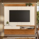 Ver imagem 2 de Painel Home Suspenso Niterói Off White/Canela para TV até 65” - Mobler