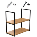 Ver imagem 4 de Prateleira Industrial Suporte Retangular Aba Meio 30x60cm