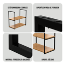 Ver imagem 5 de Prateleira Industrial Suporte Retangular Aba Meio 30x60cm