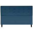 Ver imagem 1 de Cabeceira Cama Ivy King Ivy 195 Cm Suede Azul-marinho, Suede