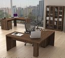 Ver imagem 1 de Conjunto de Escritório com Escrivaninha 06 Pç Cj18-093 Tecno Mobili - Nogal