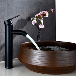 Torneira para Banheiro Monocomando para Cuba de Sobrepor - Preta - 5