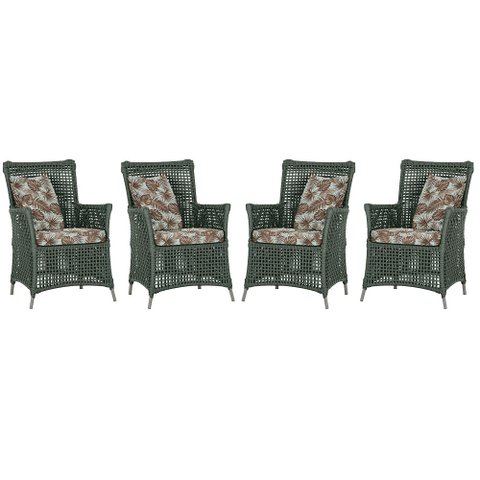 4 Poltronas Igapó Alumínio Micro Pintura Fendi Corda Náutica Estofado 6
