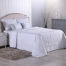 Peseira de Cama Queen - Kit 5 Pçs com Almofadas Cheias: Branco - 2