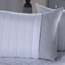 Peseira de Cama Queen - Kit 5 Pçs com Almofadas Cheias: Branco - 3