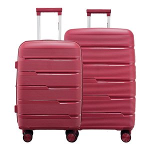 Kit Conjunto 2 Malas Rígidas de Polipropileno 360° com Tsa - Gladiador P2pm Cor:cereja