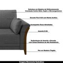 Ver imagem 4 de Sofá Decorativo 3 Lugares 222cm Market Linho Chumbo - Gran Belo