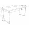 Mesa Para Escritório Estilo Industrial 1,50x0,60 C/2 Gavetas - 5