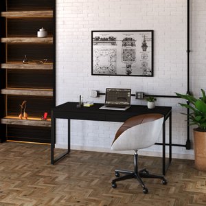 Mesa Para Escritório Estilo Industrial 1,50x0,60 C/2 Gavetas