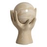 Escultura Decorativa Mãos com Esfera Decoração Mesa - 1