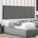 Ver imagem 1 de Cabeceira Painel King 1,95m Berlim Suede Cinza Sky Mobile