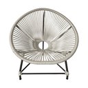 Ver imagem 2 de Kit 2 Cadeiras Acapulco Corda Náutica Base em Alumínio Preto/areia