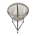 Ver imagem 4 de Kit 2 Cadeiras Acapulco Corda Náutica Base em Alumínio Preto/areia