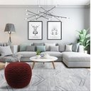 Ver imagem 3 de Puff com Capa de Tricot 40x40cm Decorativo Marsala