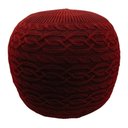Ver imagem 1 de Puff com Capa de Tricot 40x40cm Decorativo Marsala