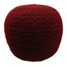 Puff com Capa de Tricot 40x40cm Decorativo Marsala - 1
