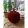 Puff com Capa de Tricot 40x40cm Decorativo Marsala - 2